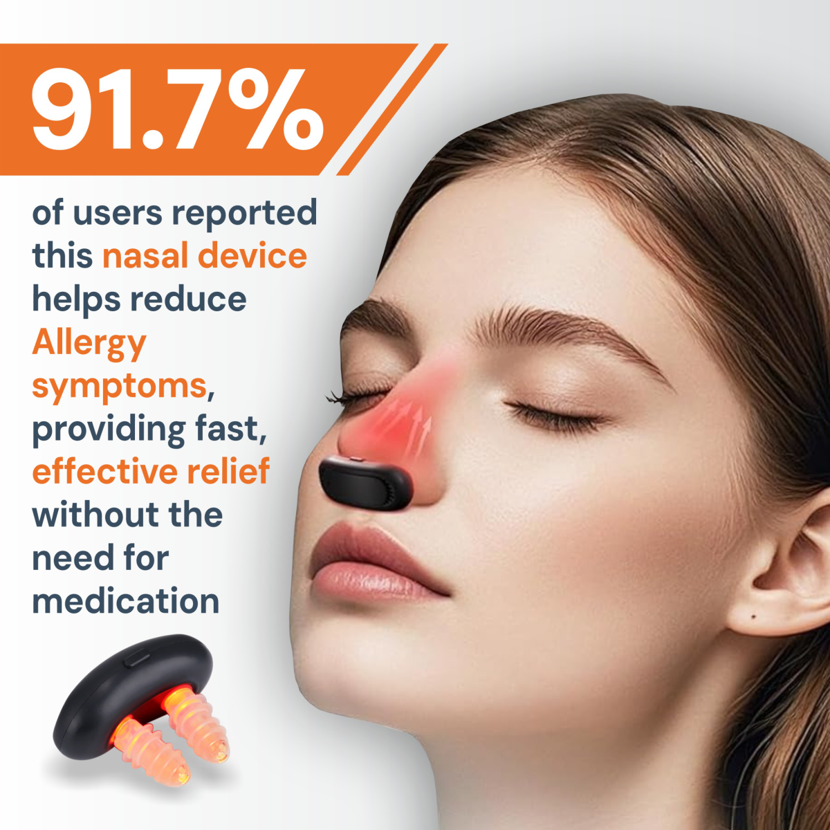 Red Light Therapy Nasal Device