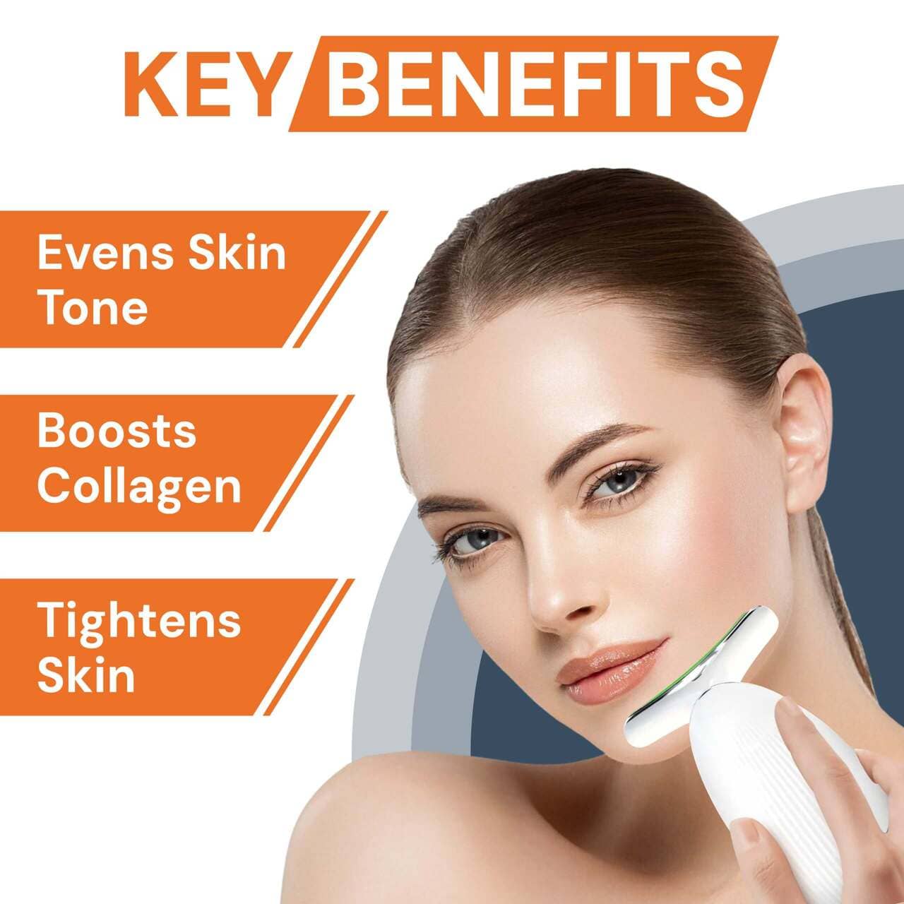 LED Face Massager – Anti-Aging, Skin Tightening & Wrinkle Reduction - EMS, Heat & Light Therapy