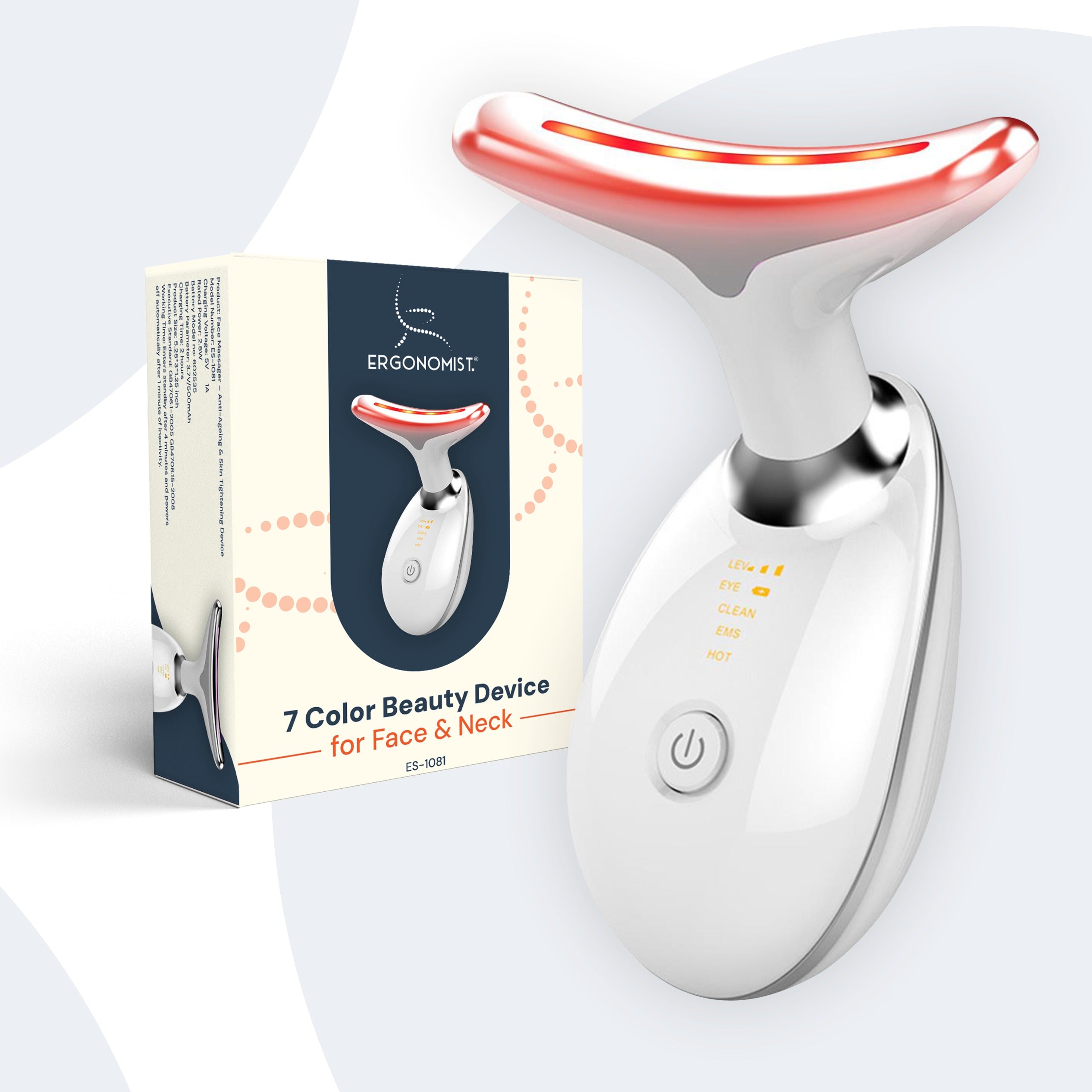 LED Face Massager – Anti-Aging, Skin Tightening & Wrinkle Reduction - EMS, Heat & Light Therapy