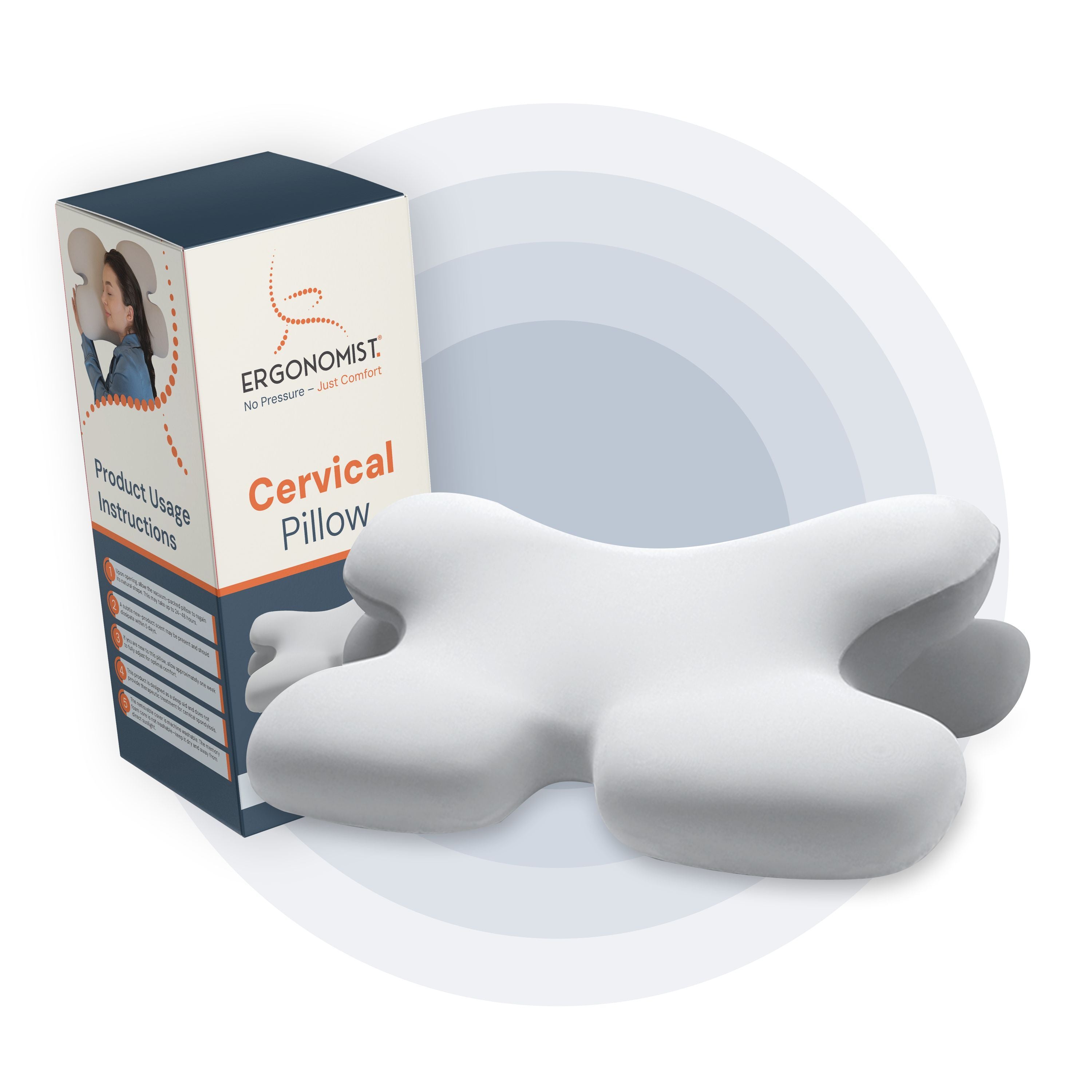Orthopaedic Cervical Pillow | Contoured Memory Foam