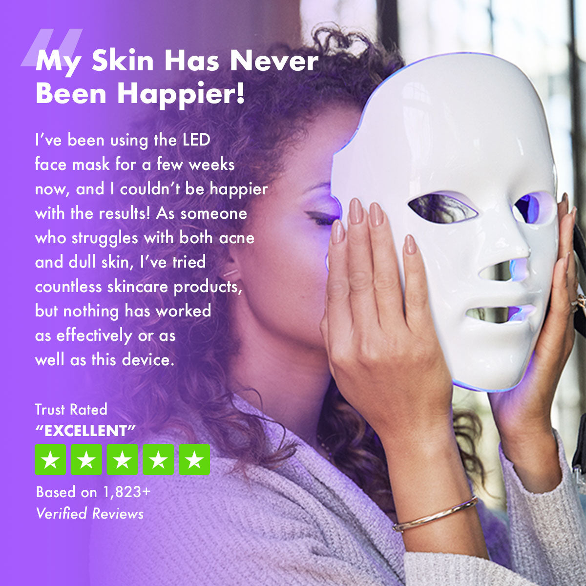 LED Beauty Face Mask - Rejuvenating Anti-Aging Skin Therapy